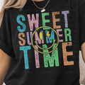 Bright Colored Sweet Summer Time with Smiley Face