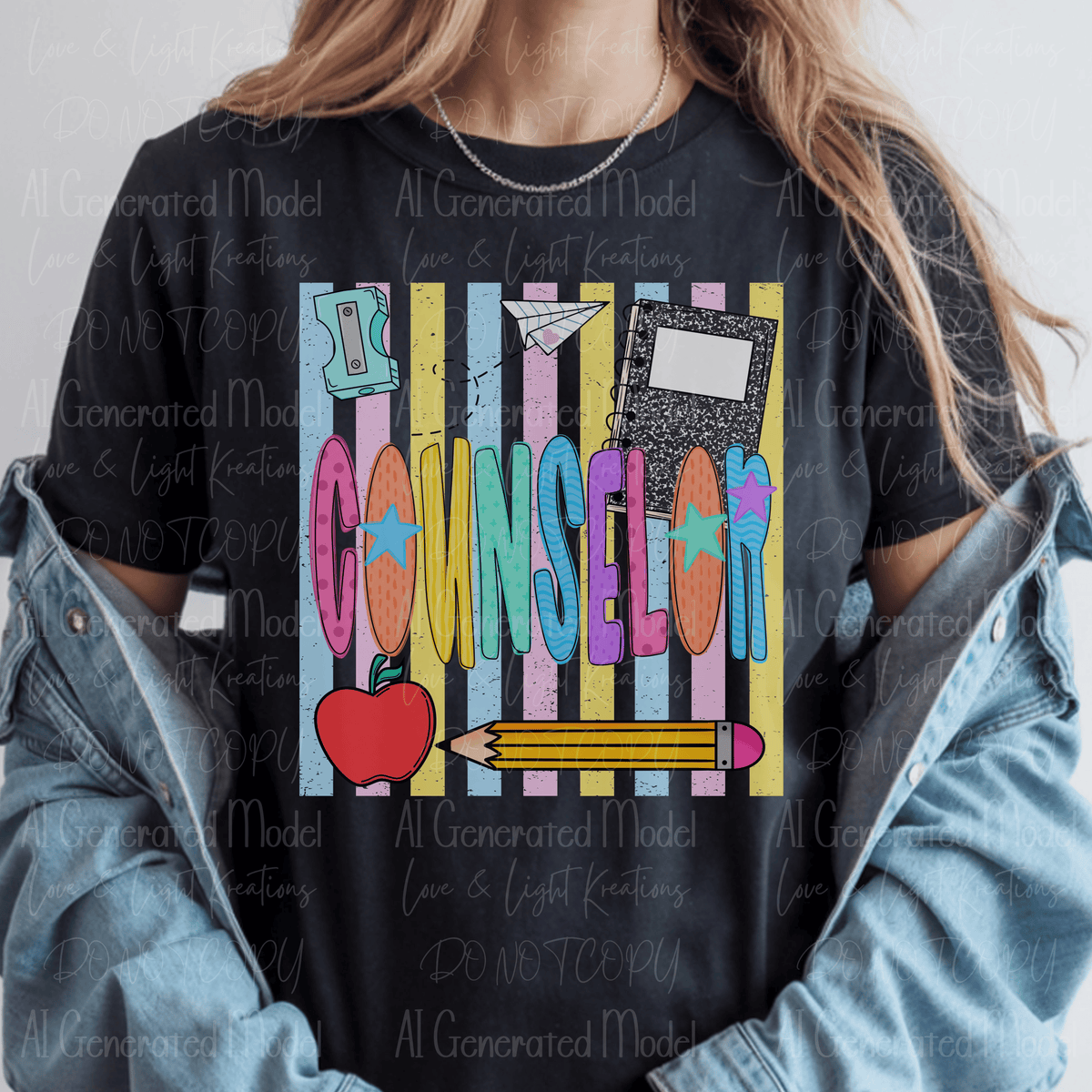 Bright Preppy Counselor Pastel Stripes