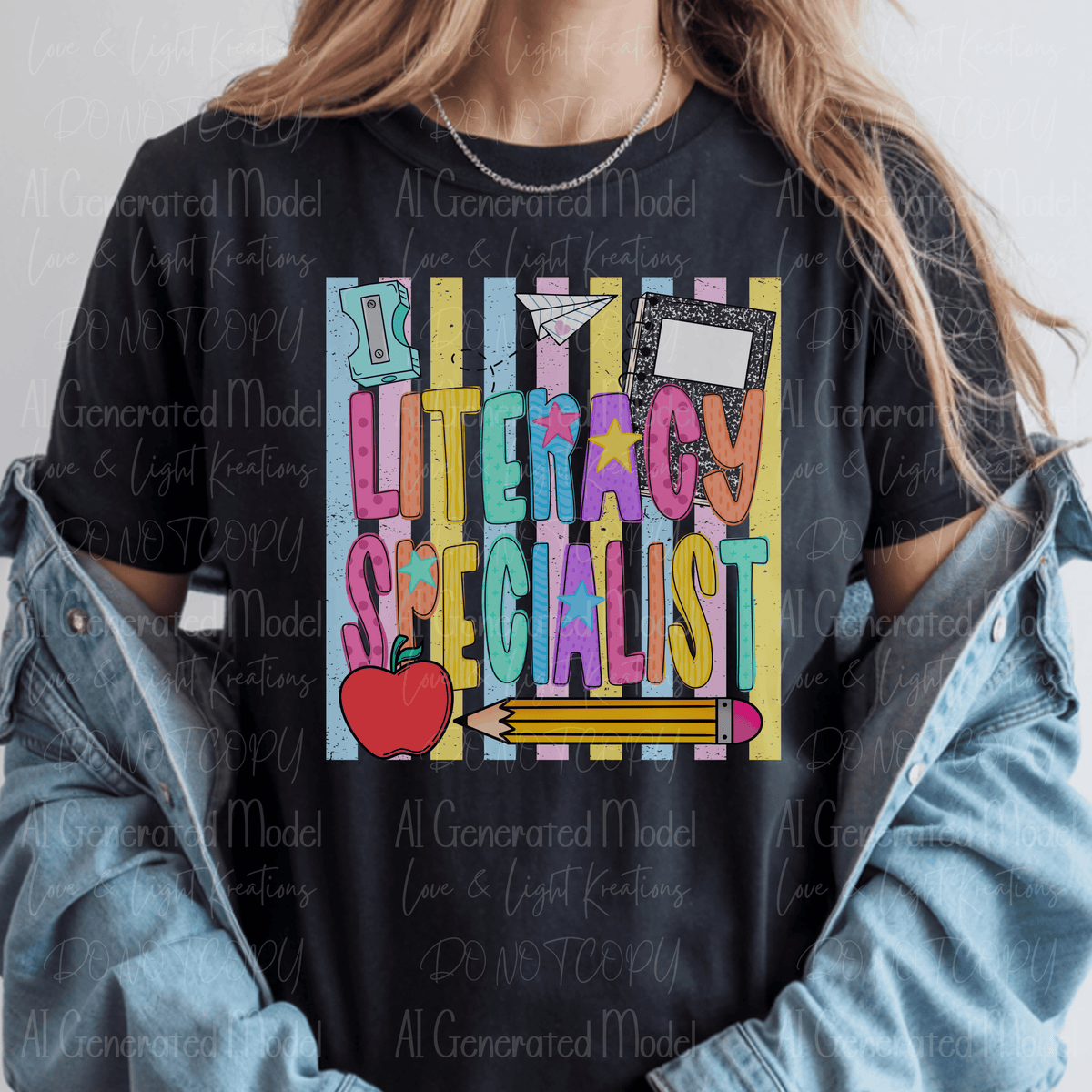 Bright Preppy Literacy Specialist Pastel Stripes
