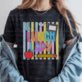 Bright Preppy Lunch Lady Pastel Stripes
