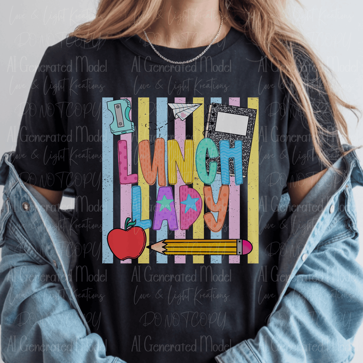 Bright Preppy Lunch Lady Pastel Stripes