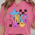 Bright Retro Senior Checker Stars