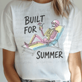 Built For Summer Neon Watercolor Skeleton