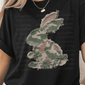 Camo Faux Easter Bunny Patch