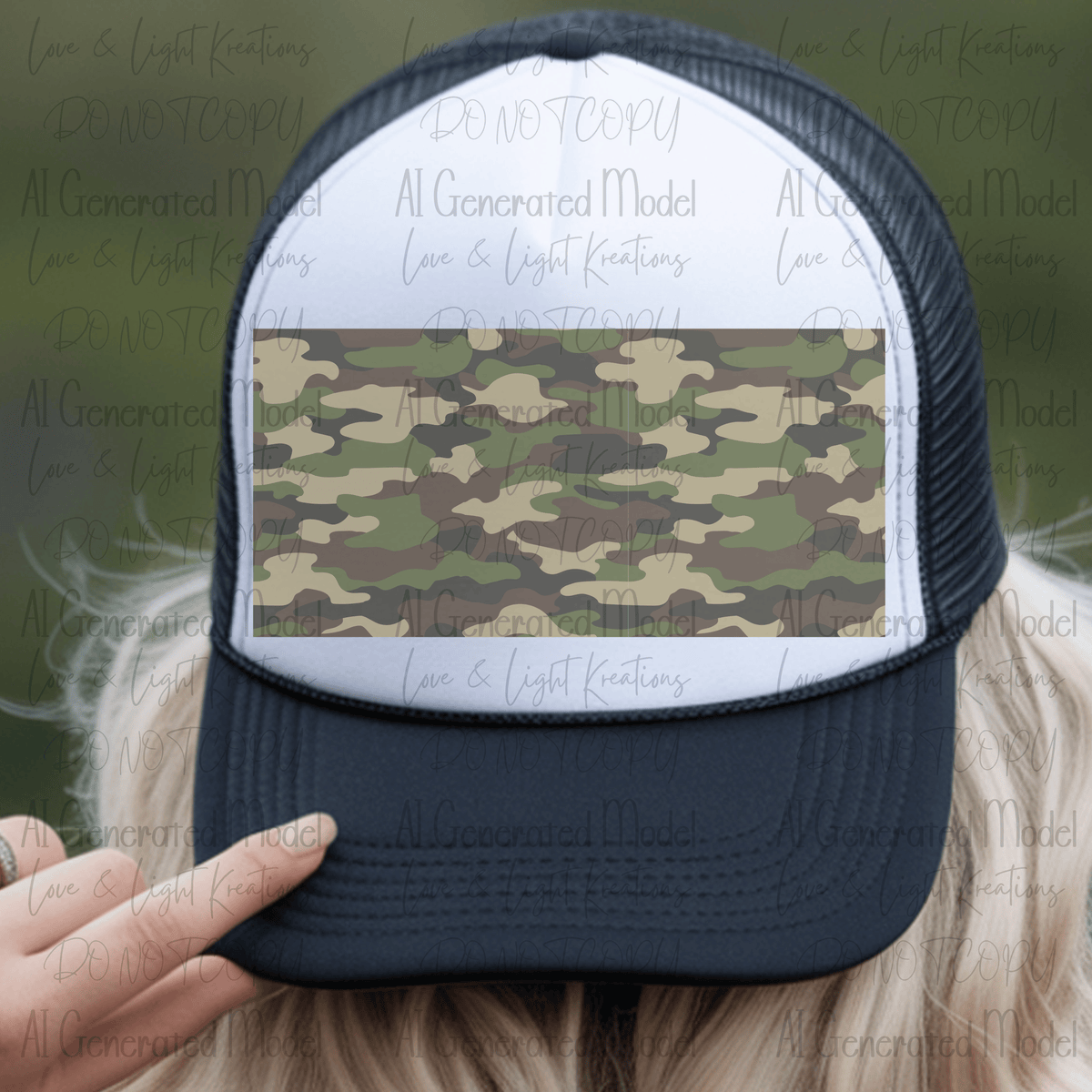Camo Hat Background