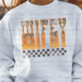 Camo Orange Wifey Distressed
