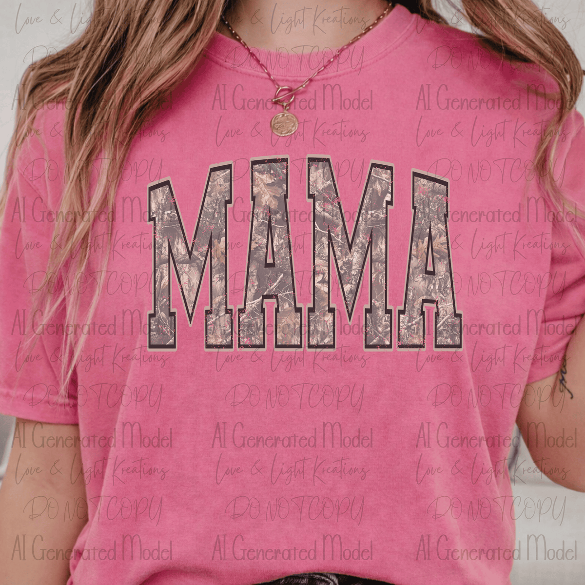 Camo Varsity Style Mama