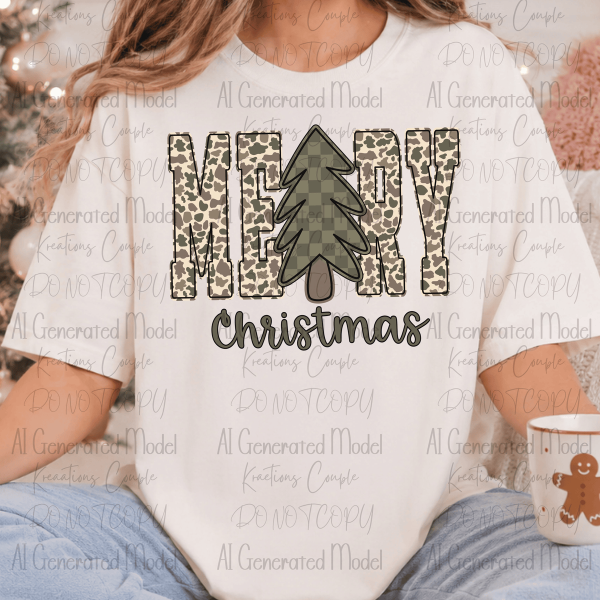 Camo and Checkered Tree Merry Christmas