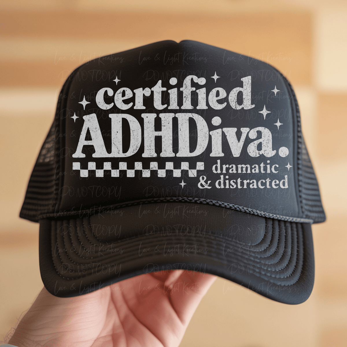 Certified ADHDiva Dramatic and Distracted White