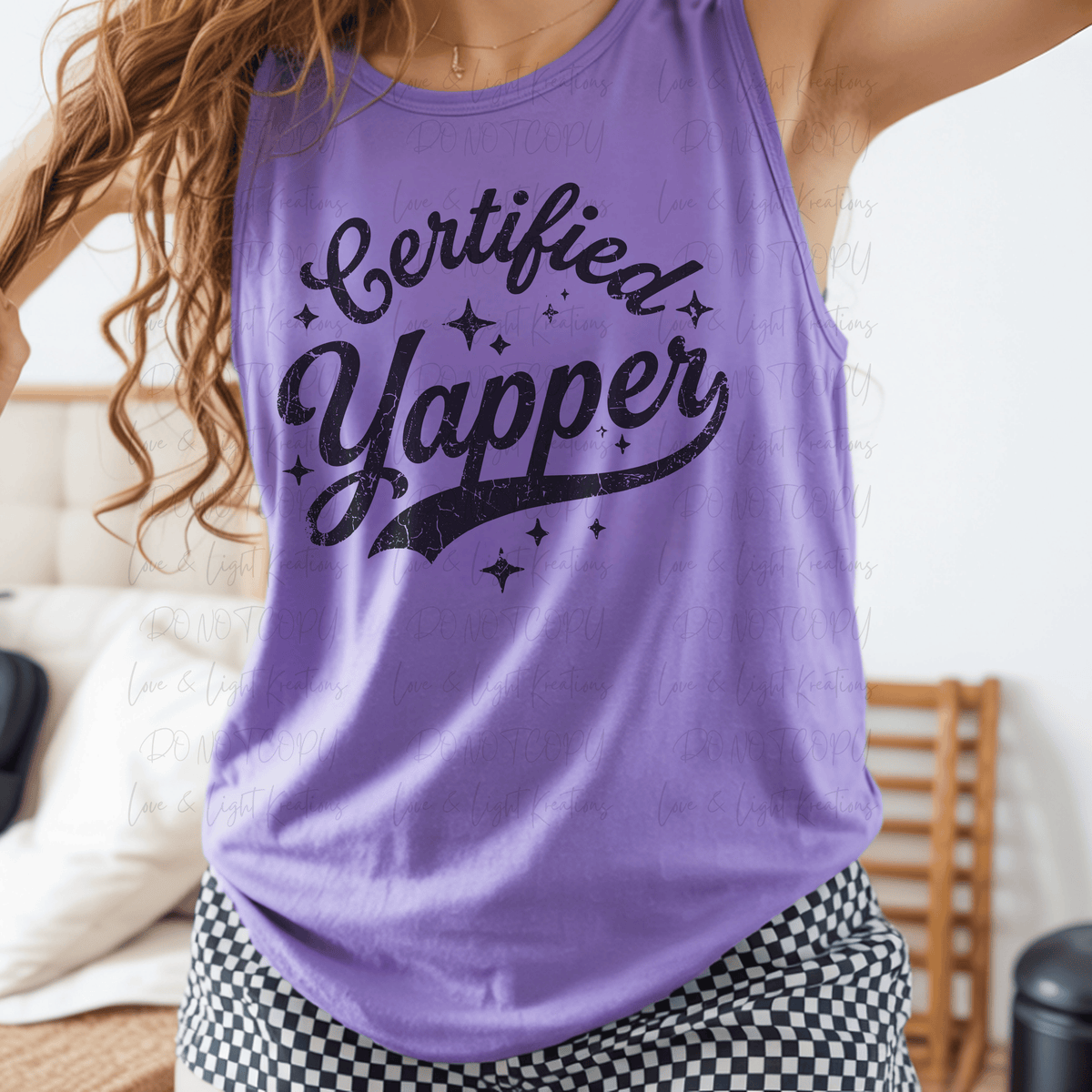 Certified Yapper Distressed Black