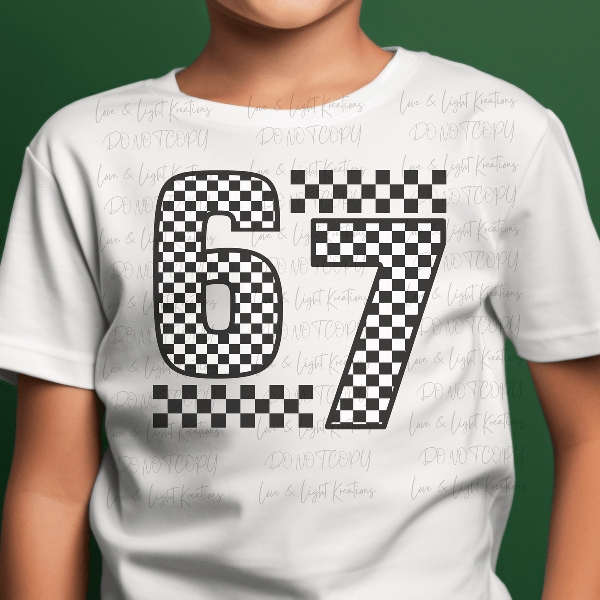 Checkered 6 7 Meme