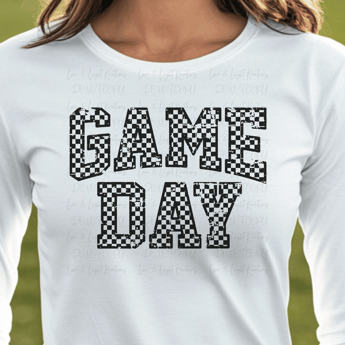Checkered Game Day Black