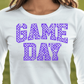 Checkered Game Day Purple