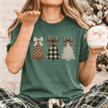 Checkered Polka Dot Bow Western Christmas Trees