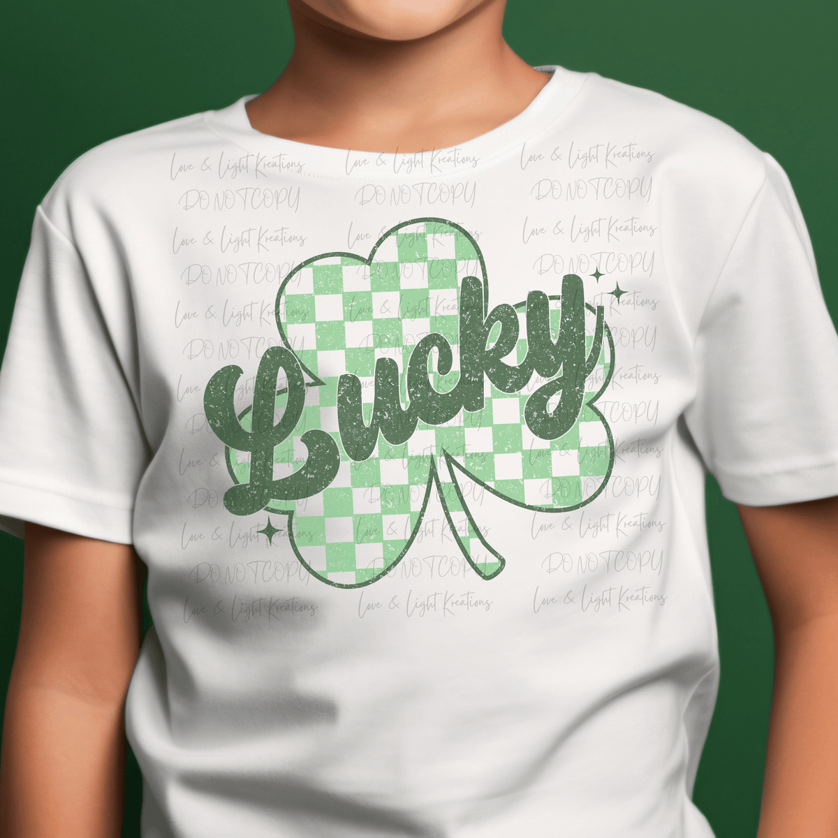 Checkered Shamrock Lucky
