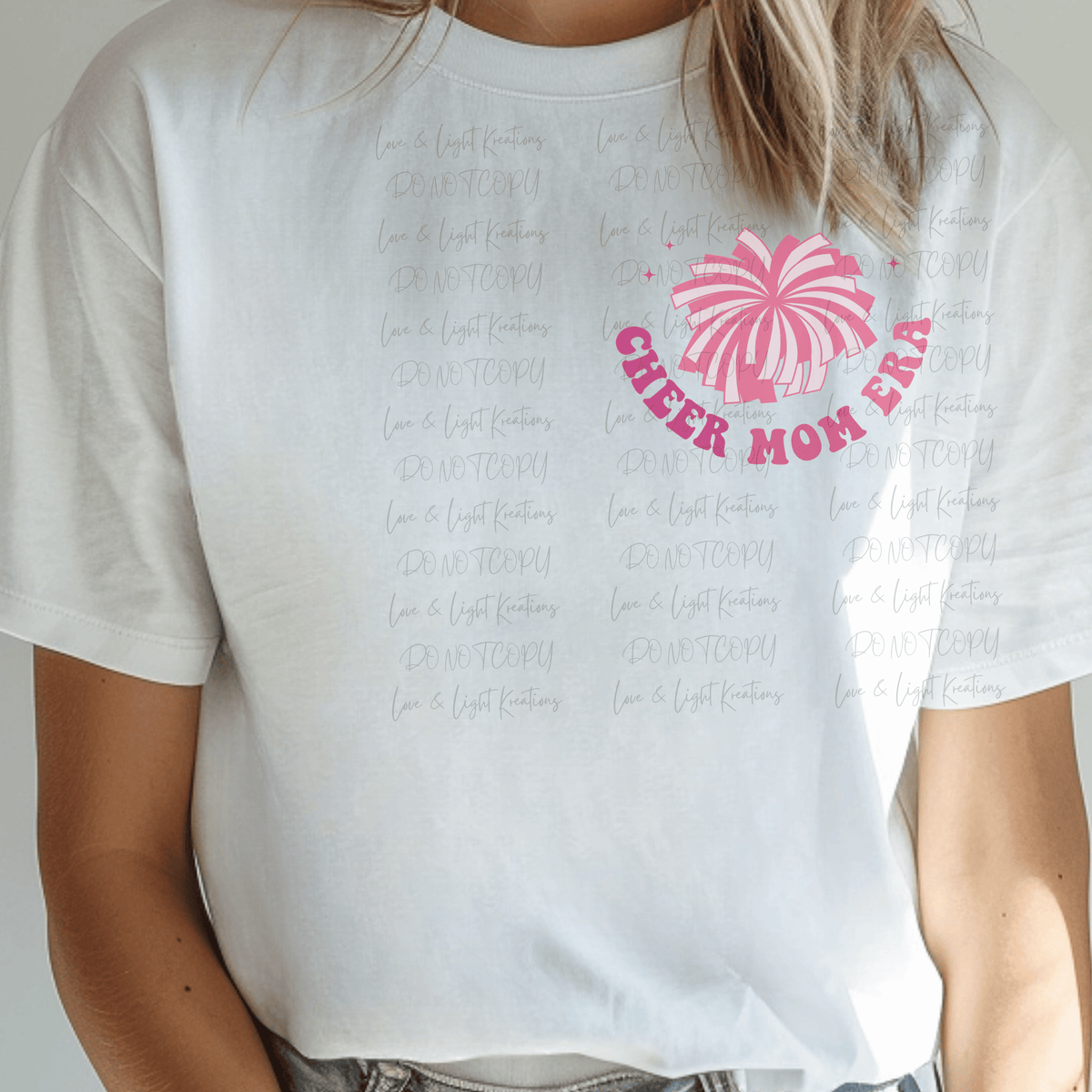 Cheer Mom Era Front Pink