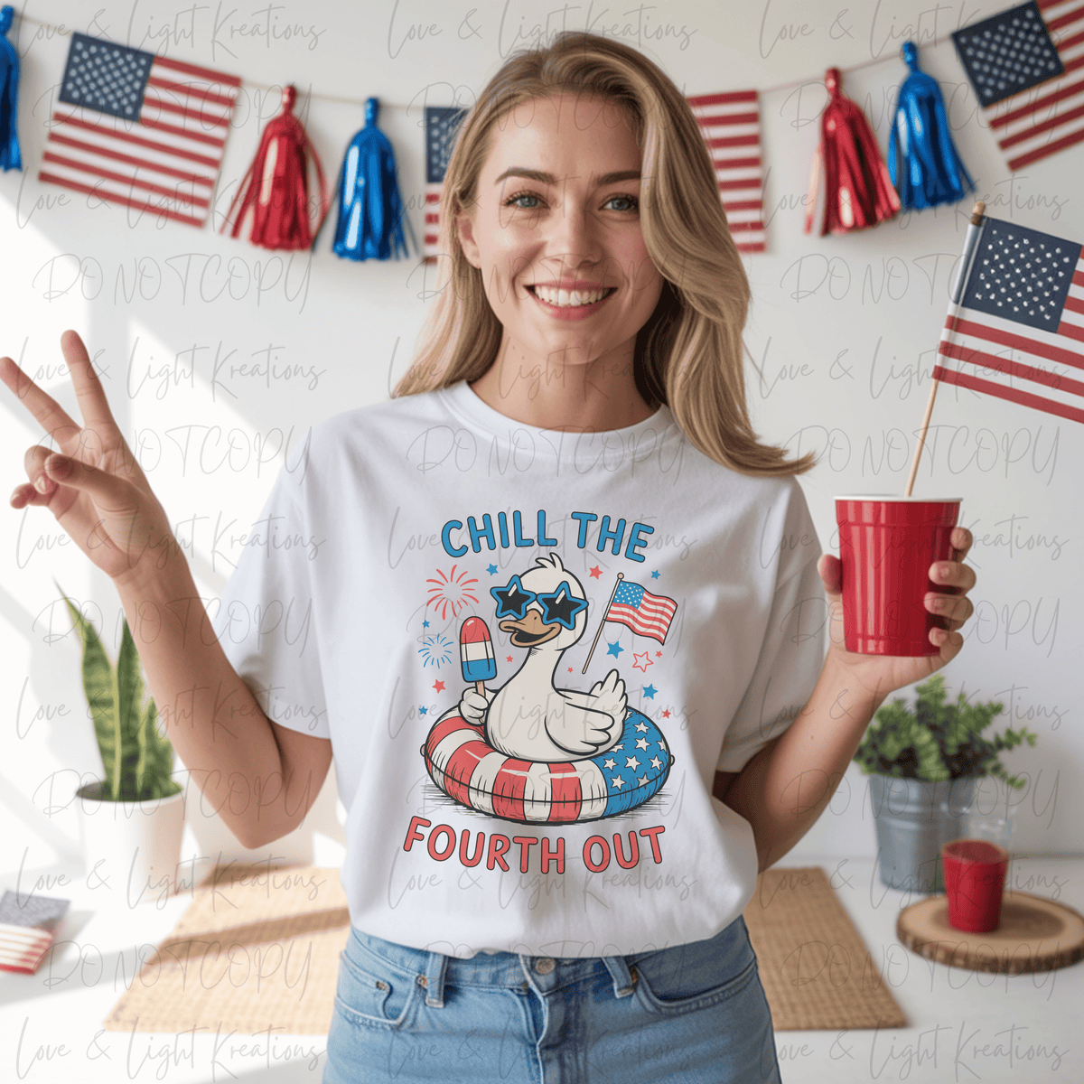Chill the Fourth Out with Duck Floating in a Flag Floatie