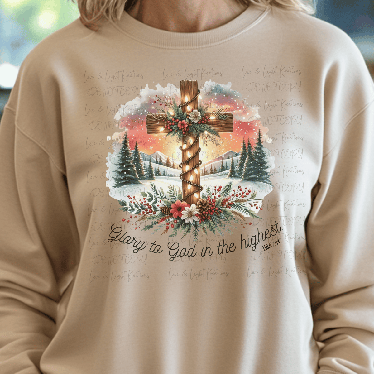 Christmas Light Cross