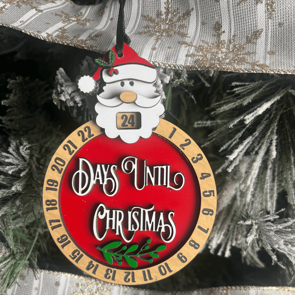 Santa Countdown Ornament