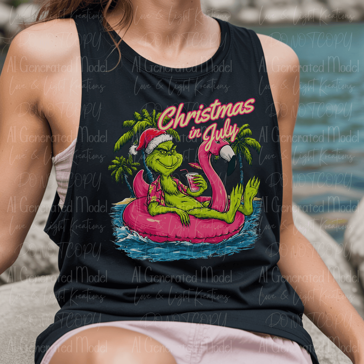 Christmas in July Green Who Floating