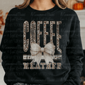 Coffee Weather Coquette Bow Leopard Distressed