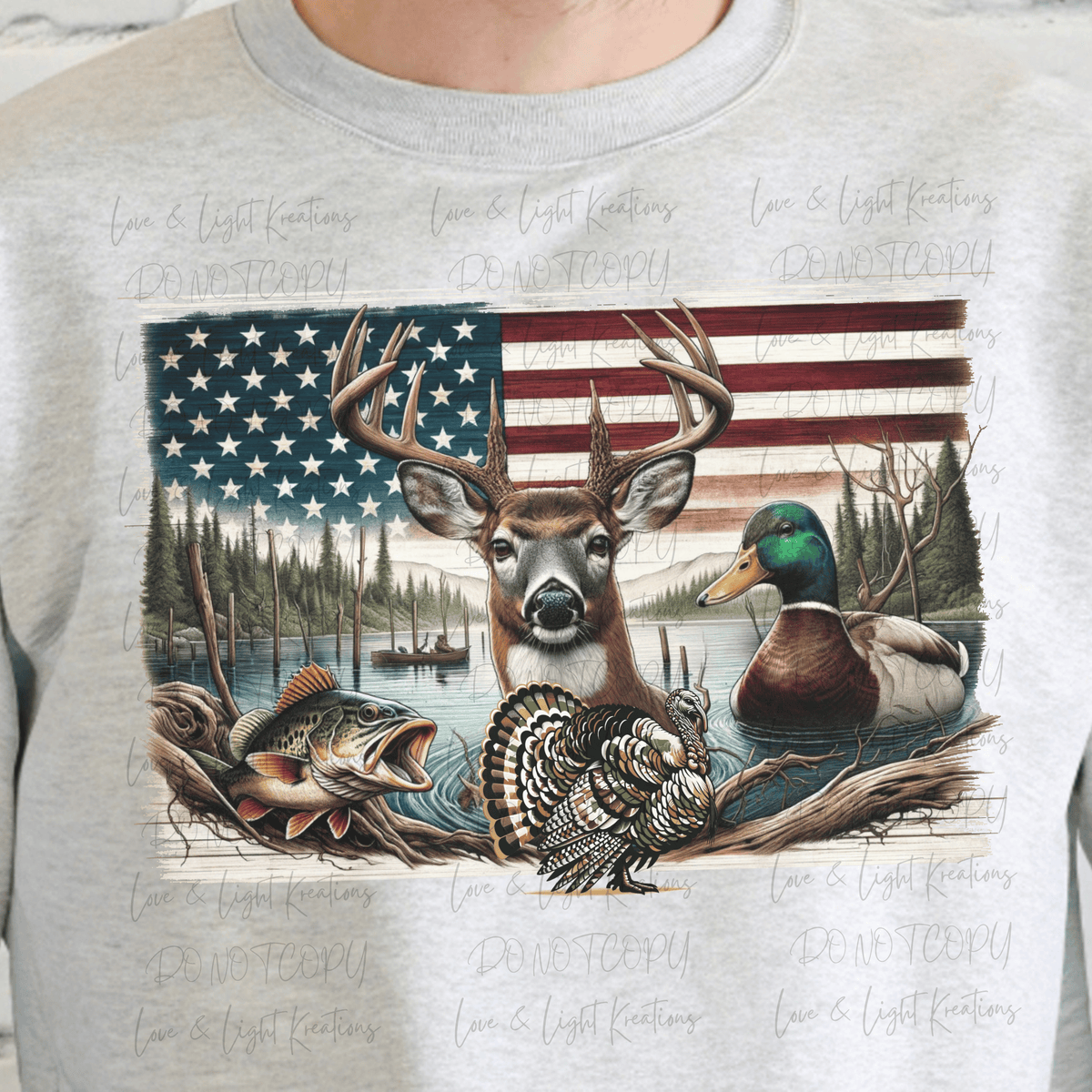 Colored Hunting with Flag