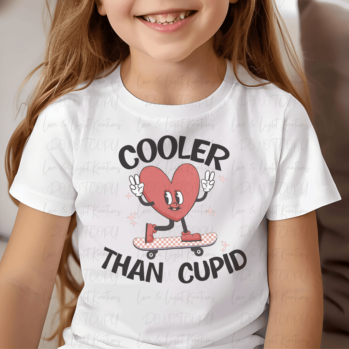 Cooler than Cupid Skateboarding Heart