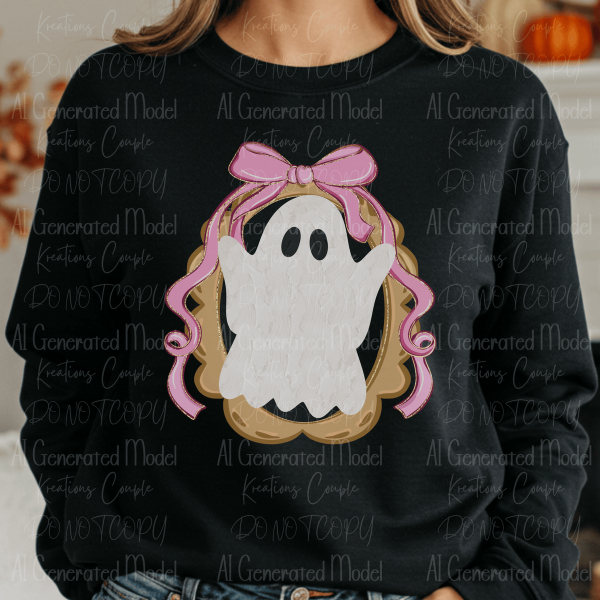 Coquette Bow Paintbrush Ghost