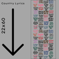 Country Lyrics Hat Gang Sheet