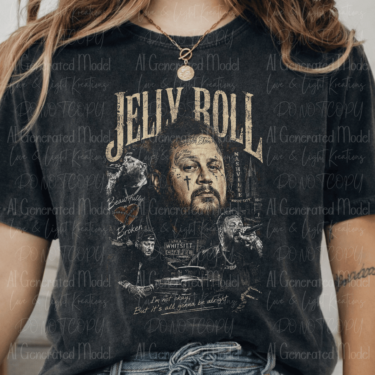 Country Rock Singer Half Tone