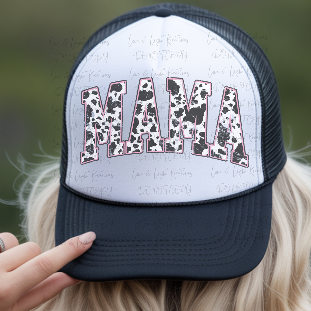 Cow Print Arched Mama