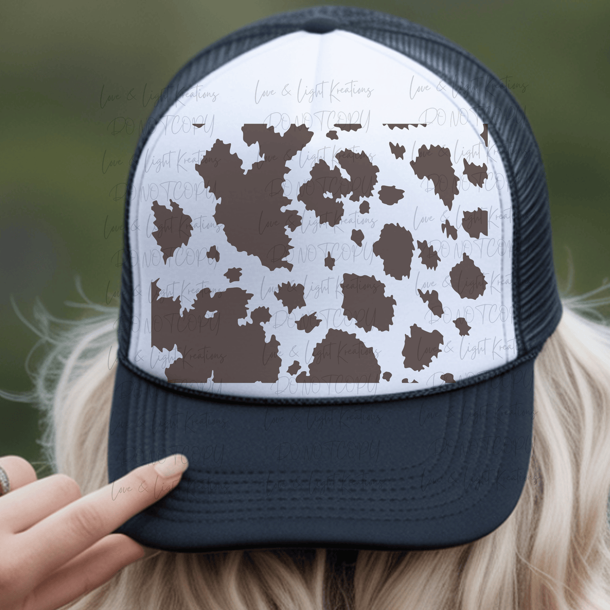 Cow Print Hat Background