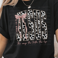 Cow Print Jesus the Way the Truth the Life John 14_6 with Pink Bow