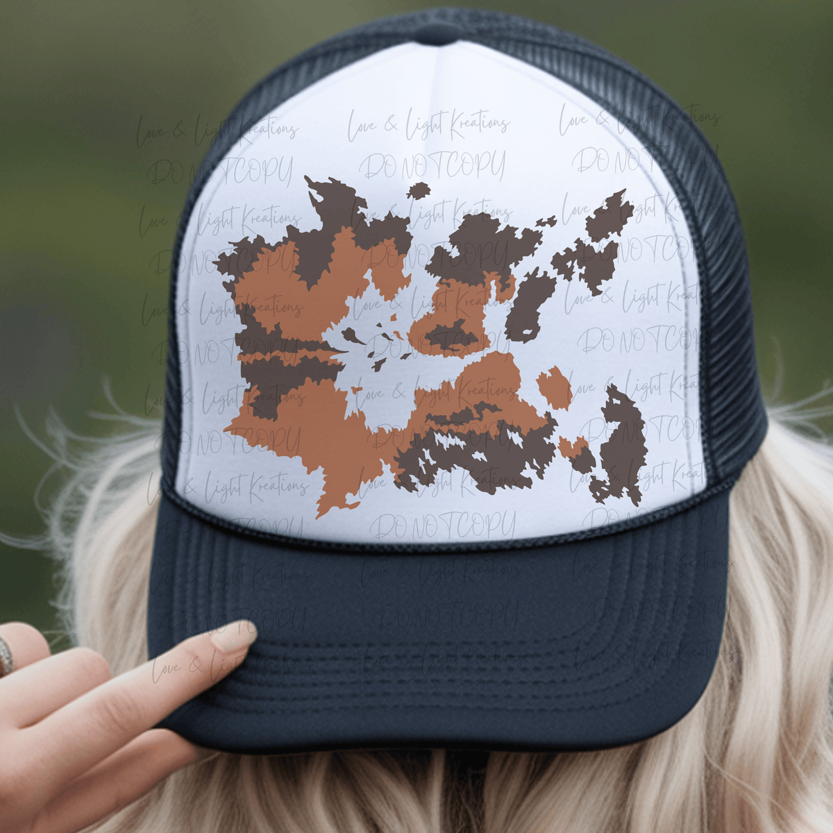 Cow Skin Design Hat Background