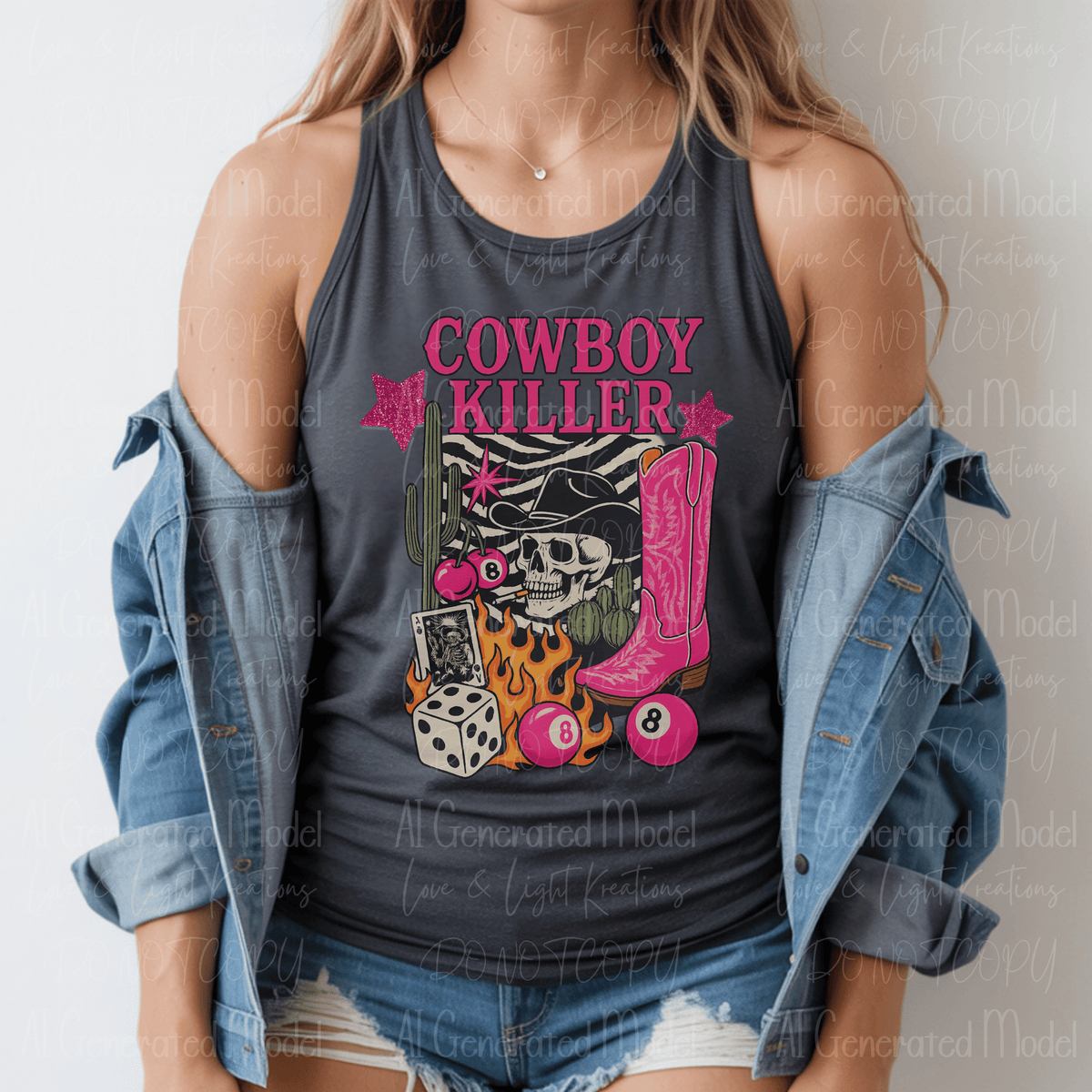 Cowboy Killer Bright Pink Edgy Western