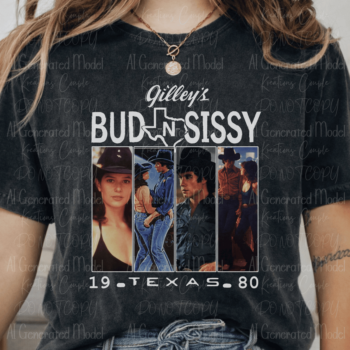Cowboy Movie Colored White Font