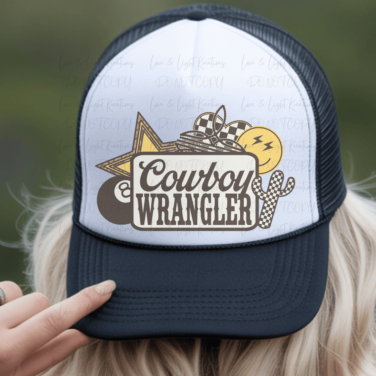 Cowboy Wrangler with Yellow and Checkered Elements