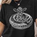 Cow in an Inner Tube White Sketch