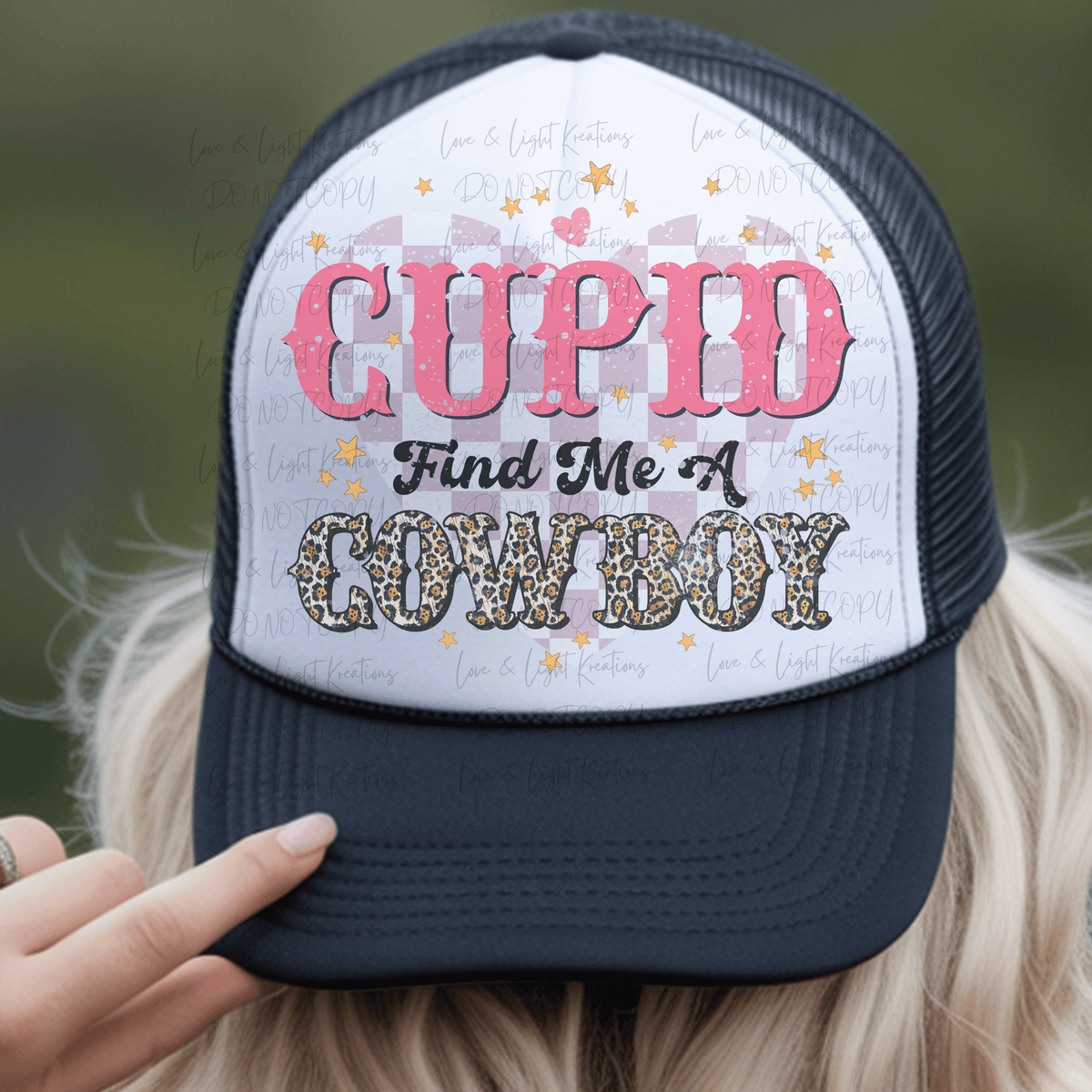 Cupid Find Me a Cowboy on Checkered Heart