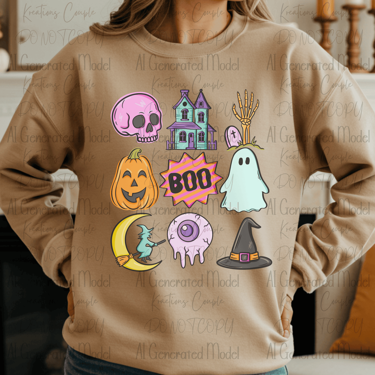 Cute Pastel Halloween Collage