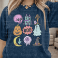 Cute Pastel Halloween Collage Distressed