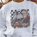 Distressed Fall Santa with Skull