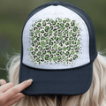 Distressed St. Patrick's Leopard and Shamrock Background