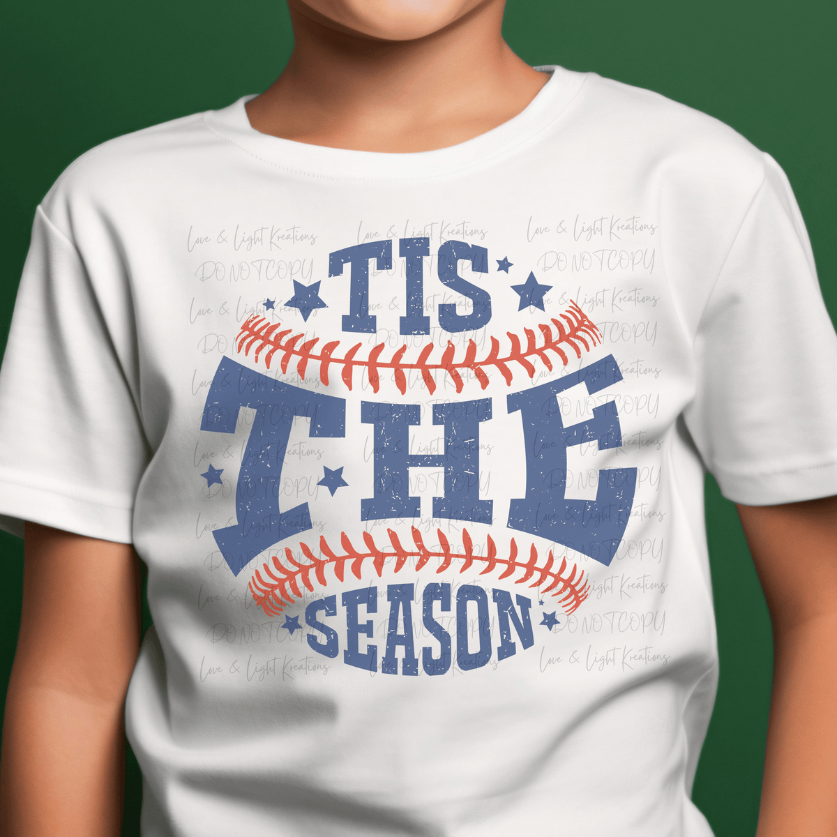 Distressed Tis the Season Baseball