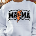 Distressed Mama Basketball Lightening Bolt