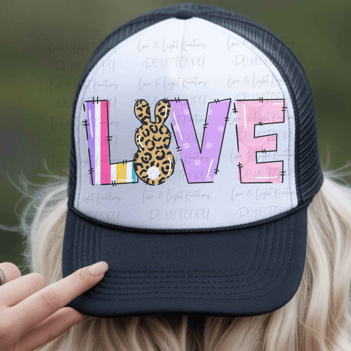 Doodle Love with Leopard Print Marshmallow Bunny