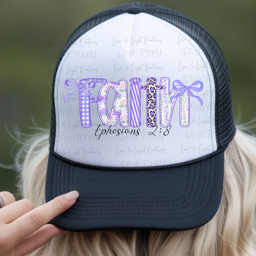 Preppy Purple Patchwork Faith