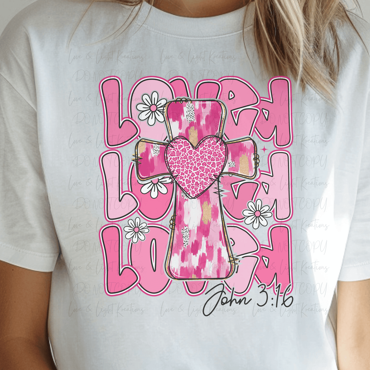 Duplicated Loved with Cross and Heart