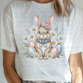 Easter Bunny with Easter Eggs and Flowers