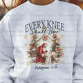 Every Knee Shall Bow Santa Bowing by Manger